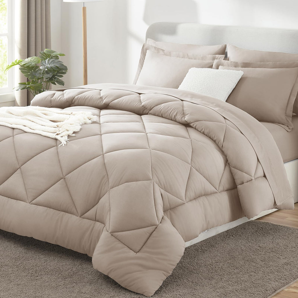 CozyLux Comforter Set, Down Alternative Bedding Set with Sheets, 5/7 Pieces