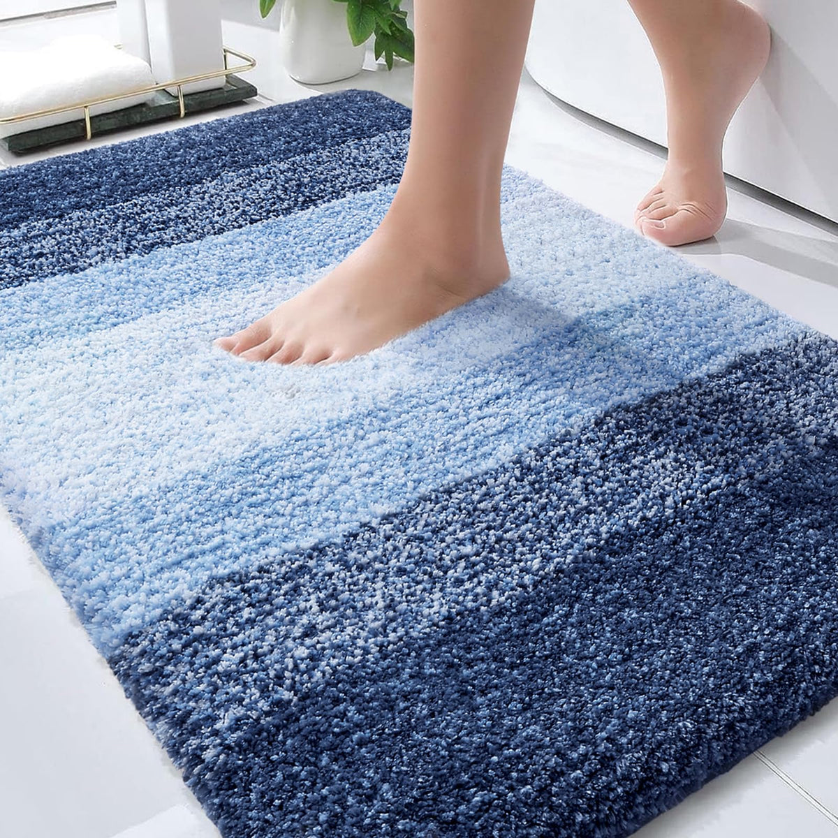 OLANLY Extra-Soft Absorbent Microfiber Bathroom Rug Mat