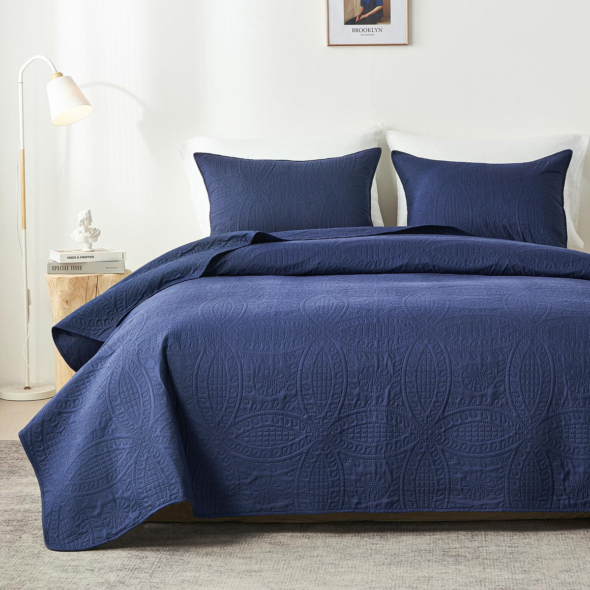 Akkialla Rose Floral Botanical All-Season Quilt Set