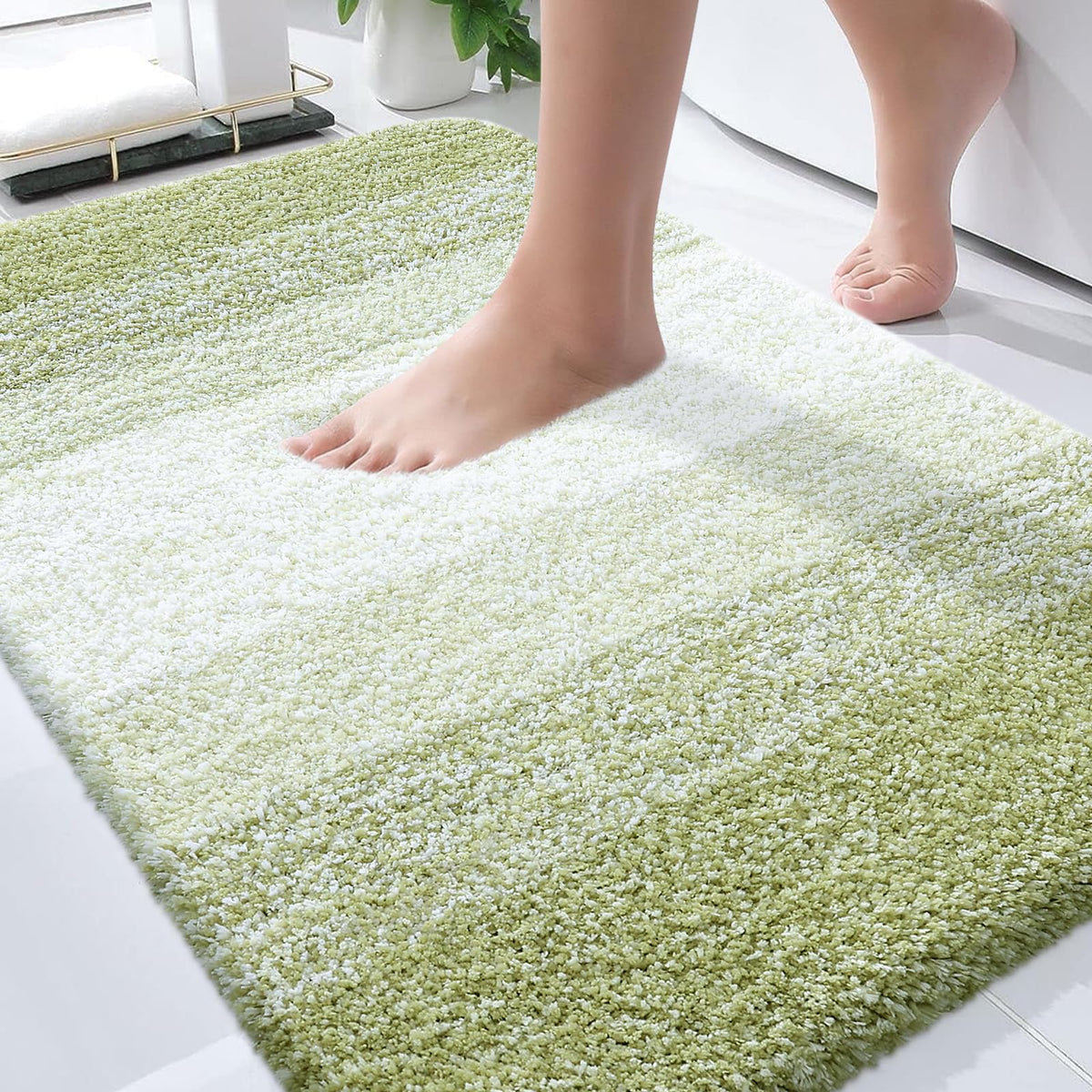 OLANLY Extra-Soft Absorbent Microfiber Bathroom Rug Mat