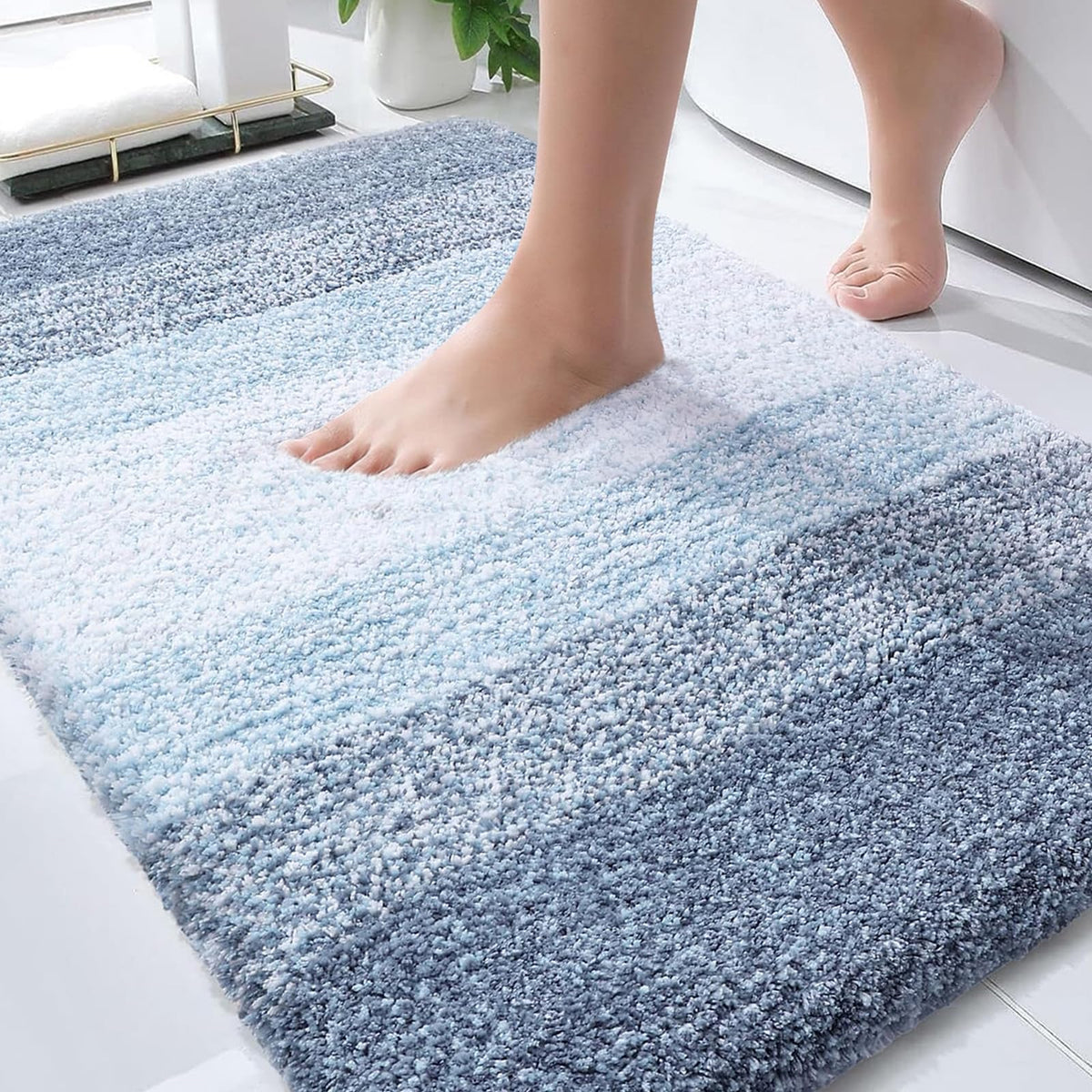 OLANLY Extra-Soft Absorbent Microfiber Bathroom Rug Mat