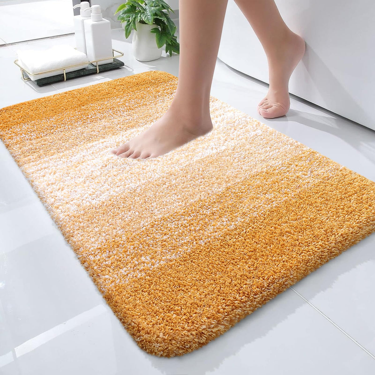 OLANLY Extra-Soft Absorbent Microfiber Bathroom Rug Mat