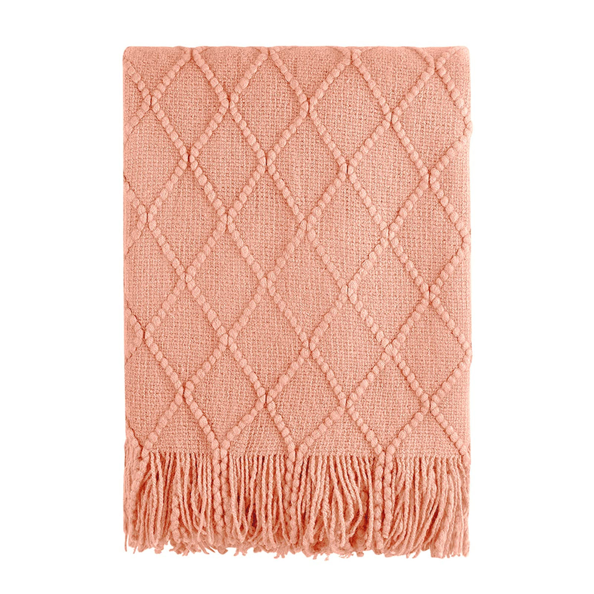 BOURINA Soft Textured Knitted Throw Blanket for Sofa
