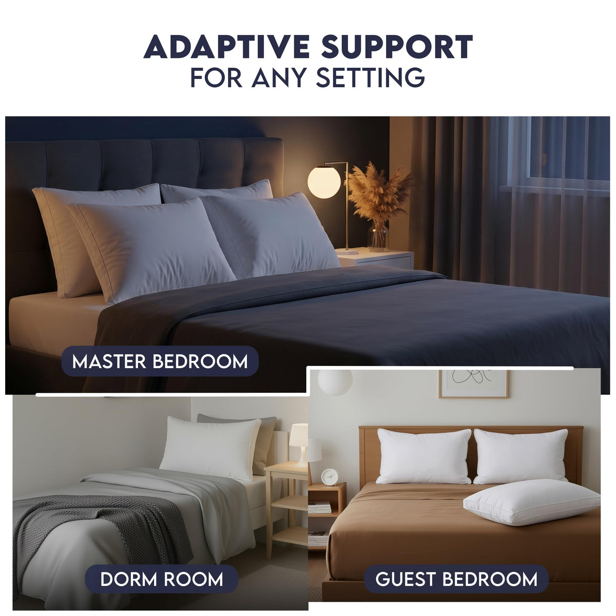 Utopia Bedding Bed Pillows for Sleeping Queen Size (White), Set of 6, Cooling Hotel Quality, Gusseted Pillow for Back, Stomach or Side Sleepers