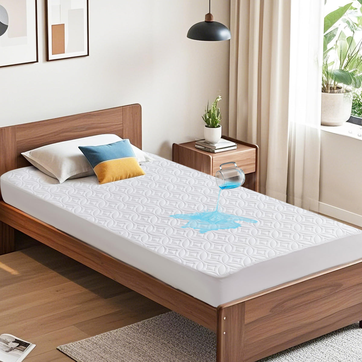 BEDLORE Waterproof Breathable Mattress Protector Cover