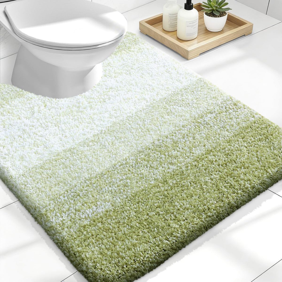 OLANLY Extra-Soft Absorbent Microfiber Bathroom Rug Mat