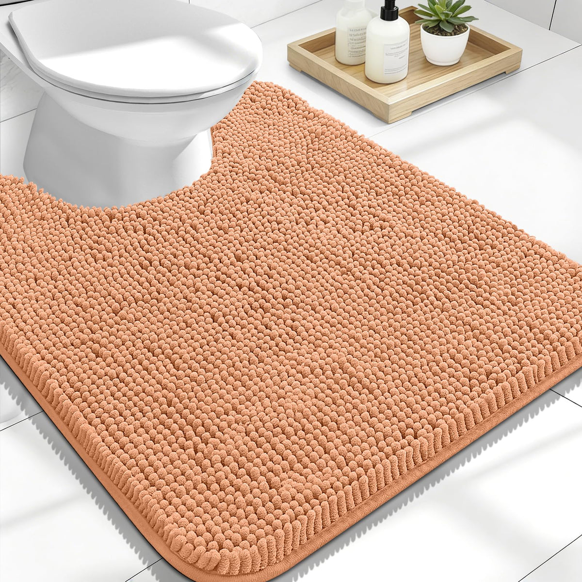 OLANLY Extra-Soft Absorbent Chenille Bathroom Rug Mat