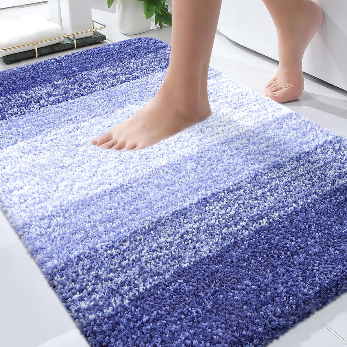 OLANLY Extra-Soft Absorbent Microfiber Bathroom Rug Mat