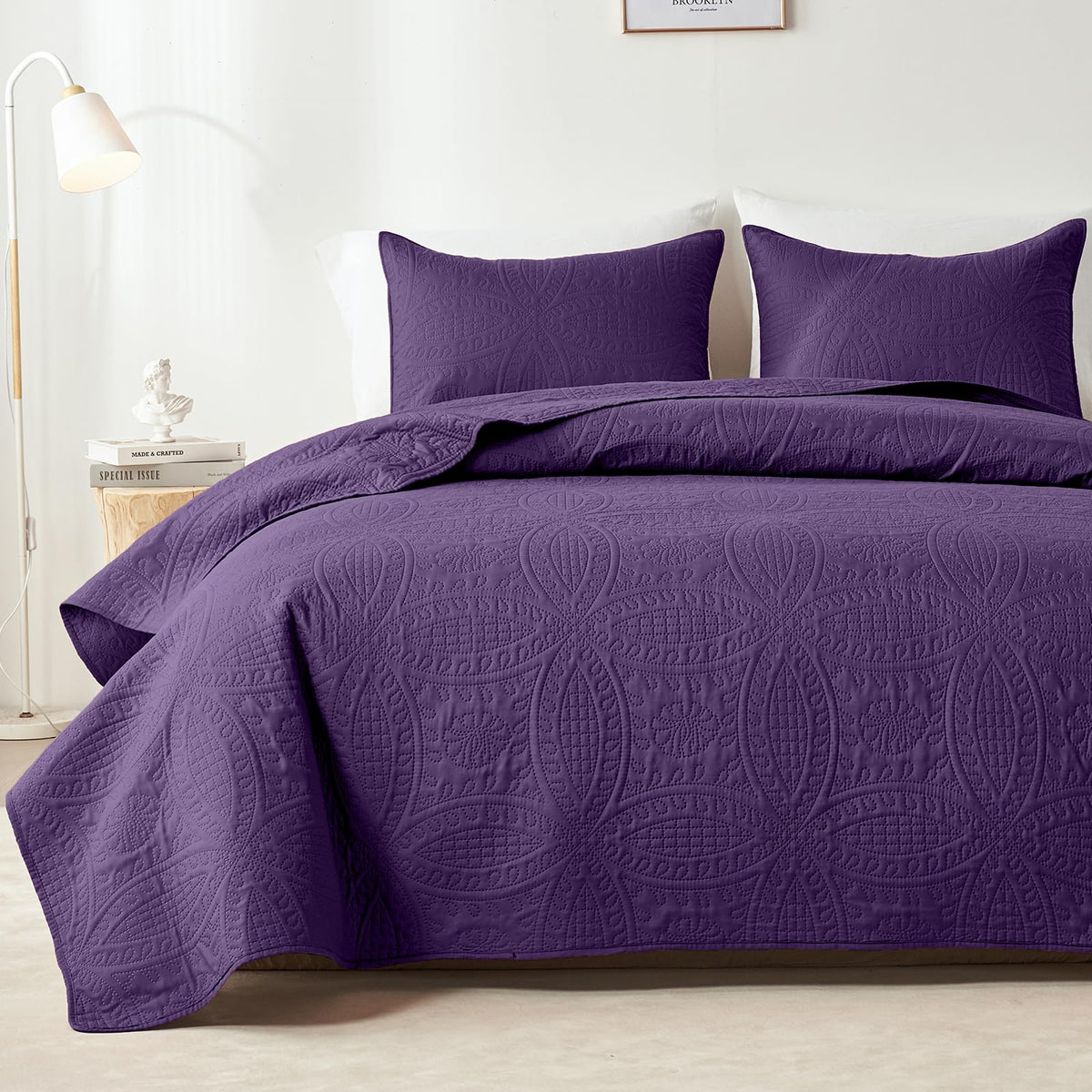 Akkialla Rose Floral Botanical All-Season Quilt Set