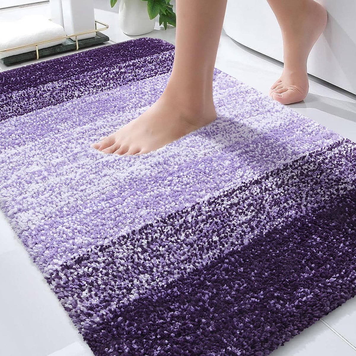 OLANLY Extra-Soft Absorbent Microfiber Bathroom Rug Mat