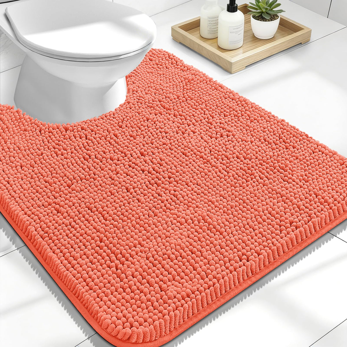 OLANLY Extra-Soft Absorbent Chenille Bathroom Rug Mat