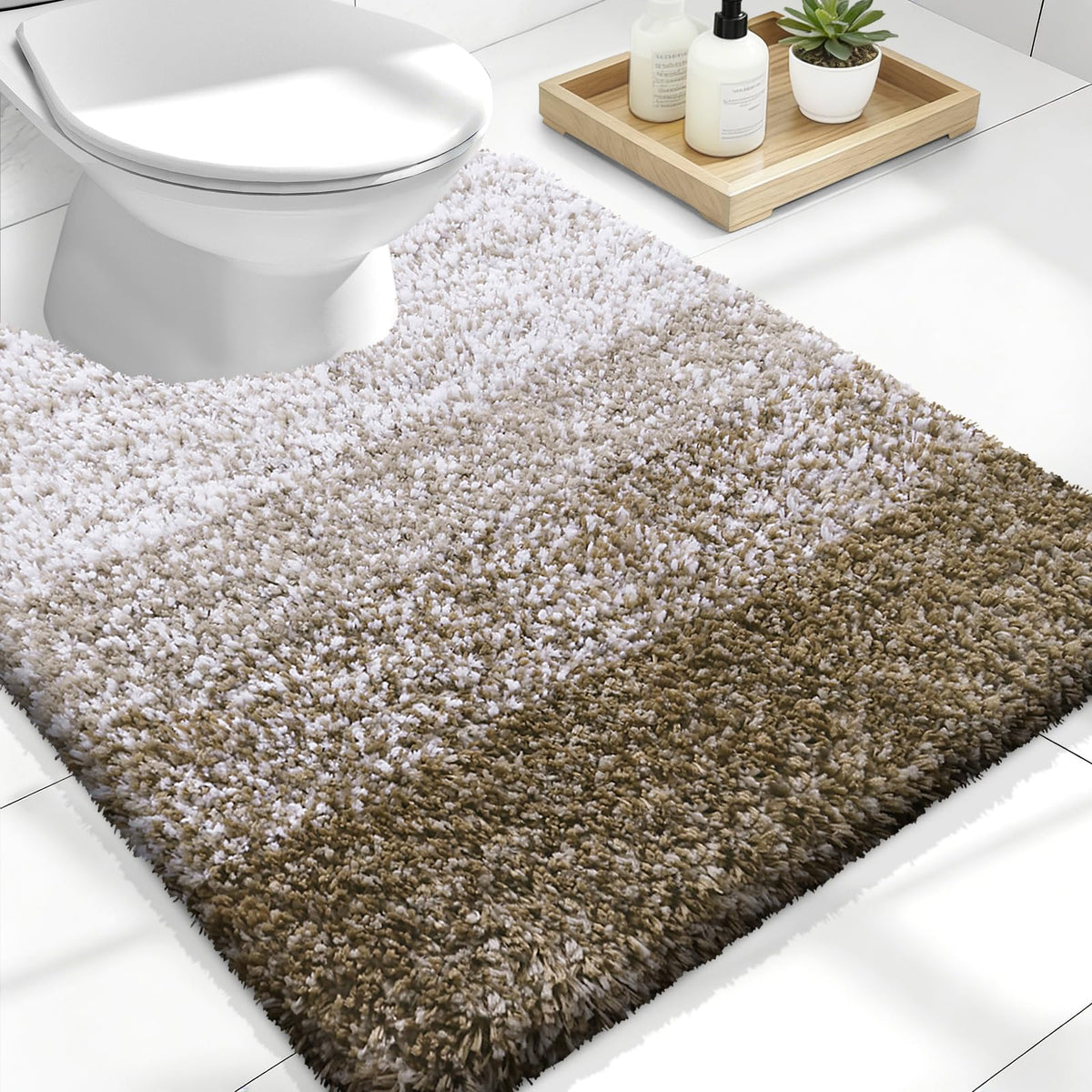 OLANLY Extra-Soft Absorbent Microfiber Bathroom Rug Mat