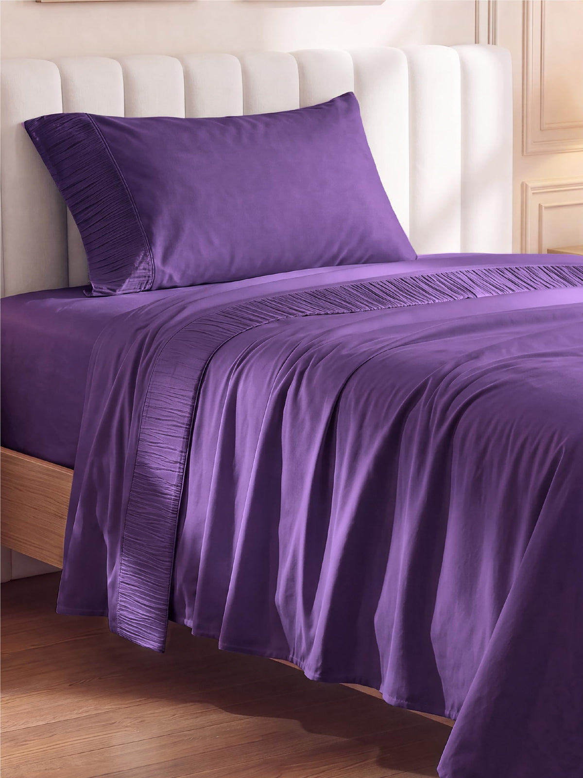 Bedsure Sheet Set - Soft Sheets - Breathable & Cooling - Hotel Luxury - Easy Care Polyester Microfiber Bedding