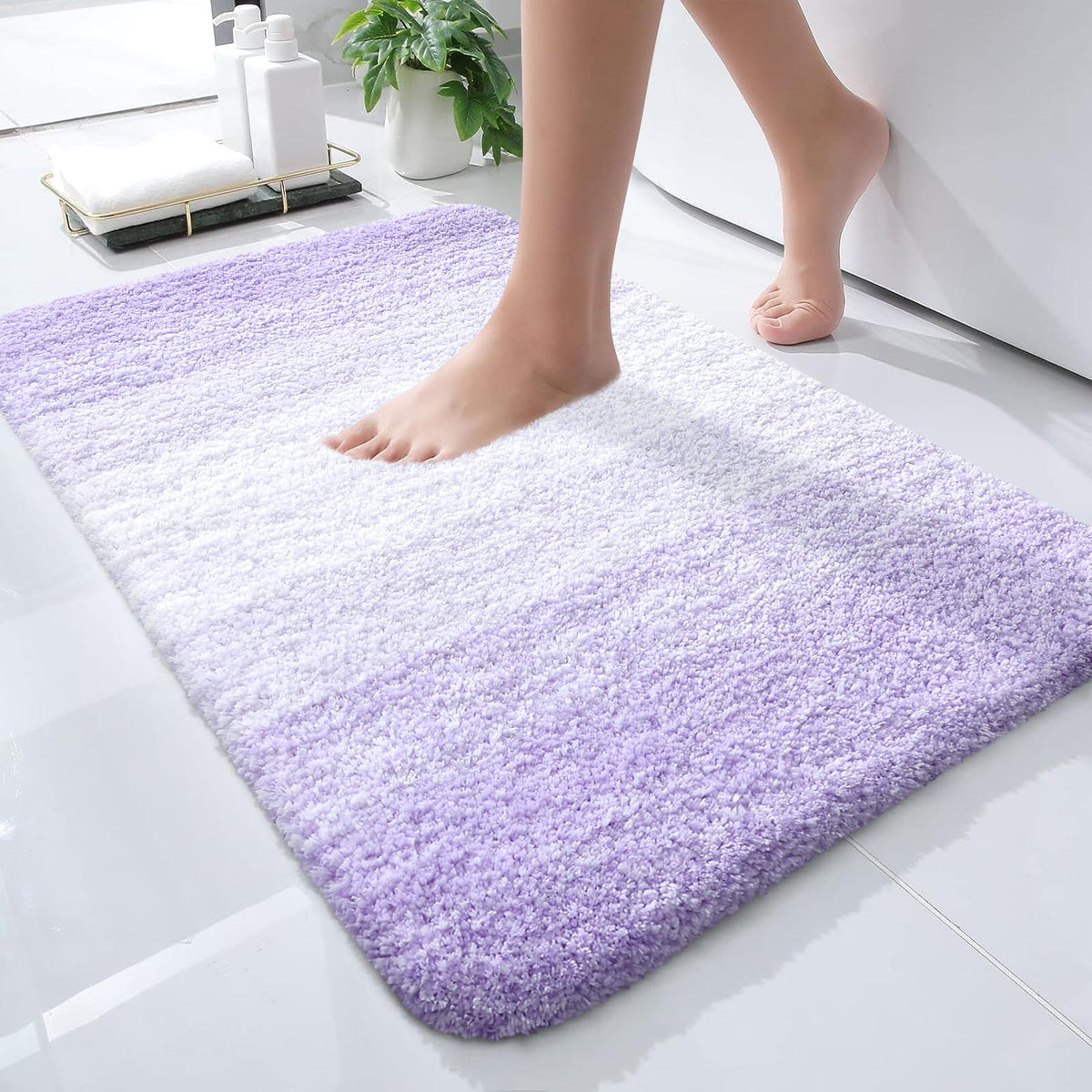 OLANLY Extra-Soft Absorbent Microfiber Bathroom Rug Mat