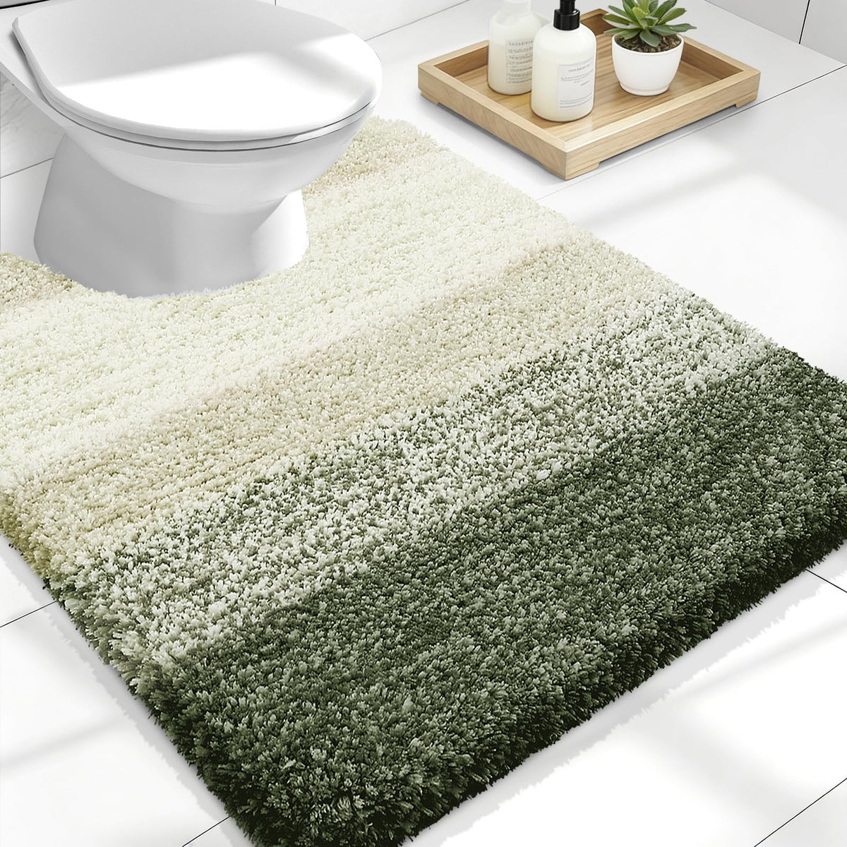 OLANLY Extra-Soft Absorbent Microfiber Bathroom Rug Mat