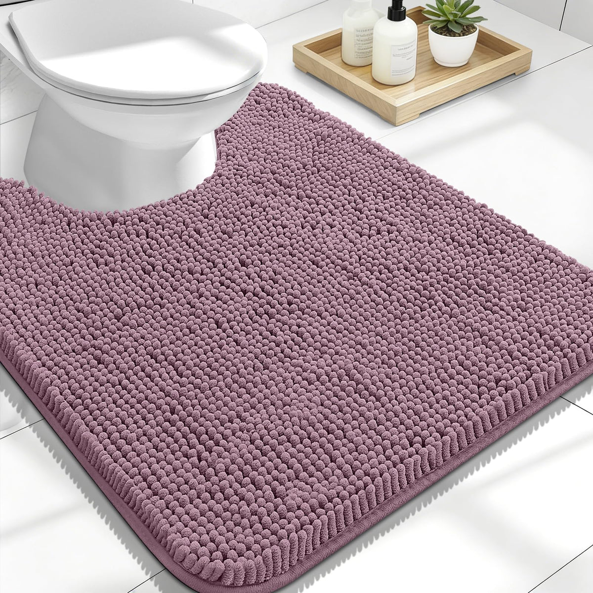 OLANLY Extra-Soft Absorbent Chenille Bathroom Rug Mat