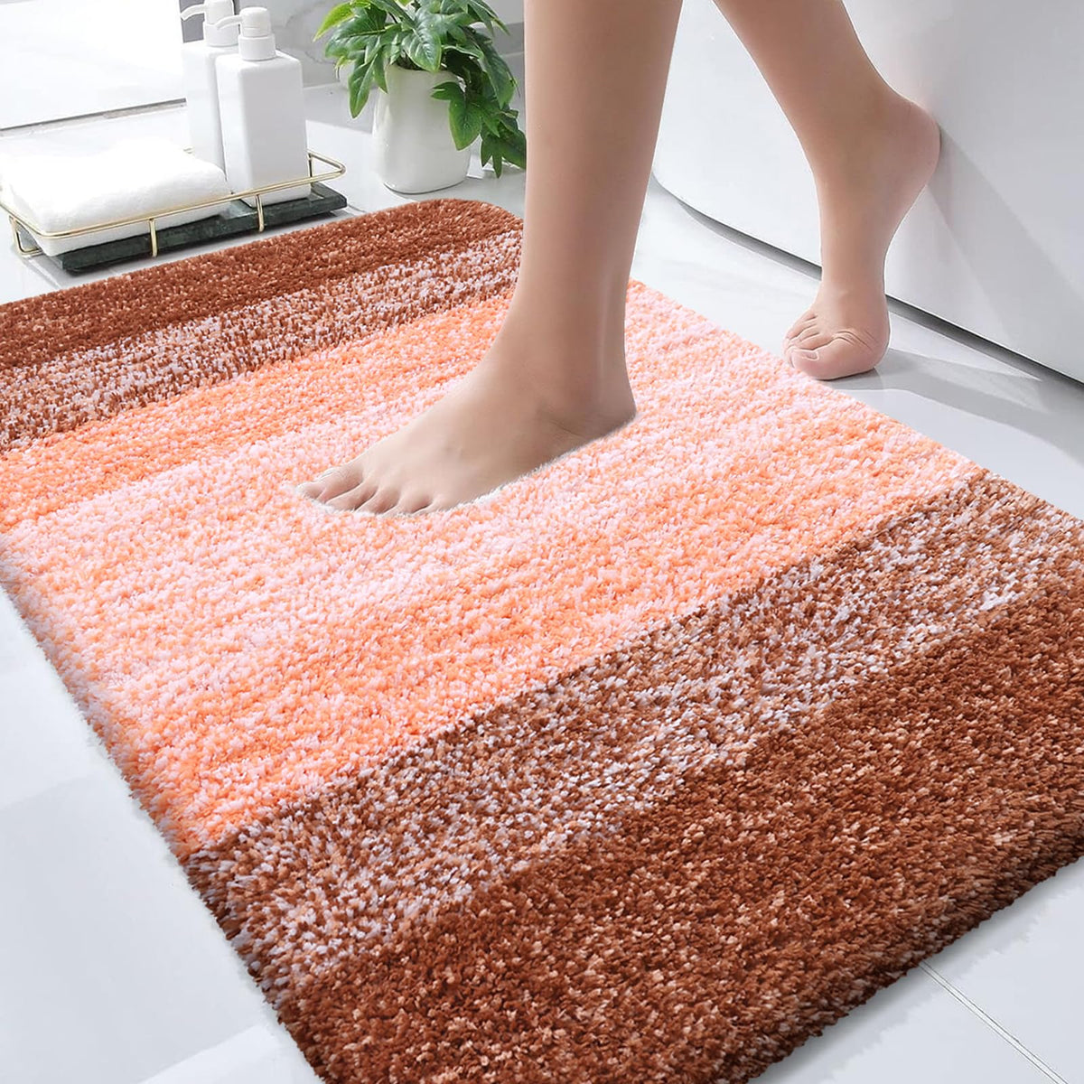 OLANLY Extra-Soft Absorbent Microfiber Bathroom Rug Mat
