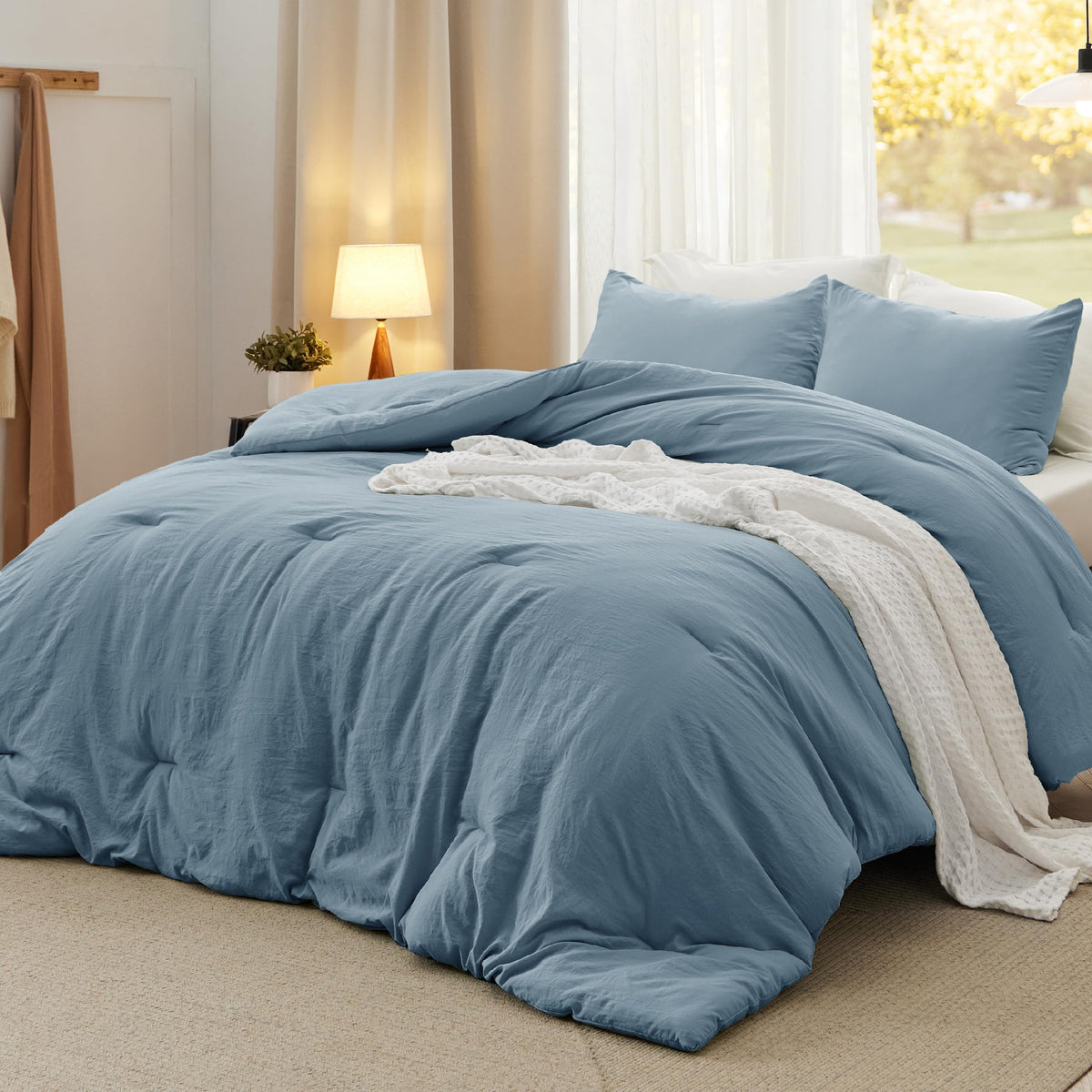 Bedsure Comforter Set Prewashed Soft Bedding Set 3Pcs