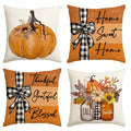 AVOIN colorlife Fall Pumpkin Pillow Covers Set of 4