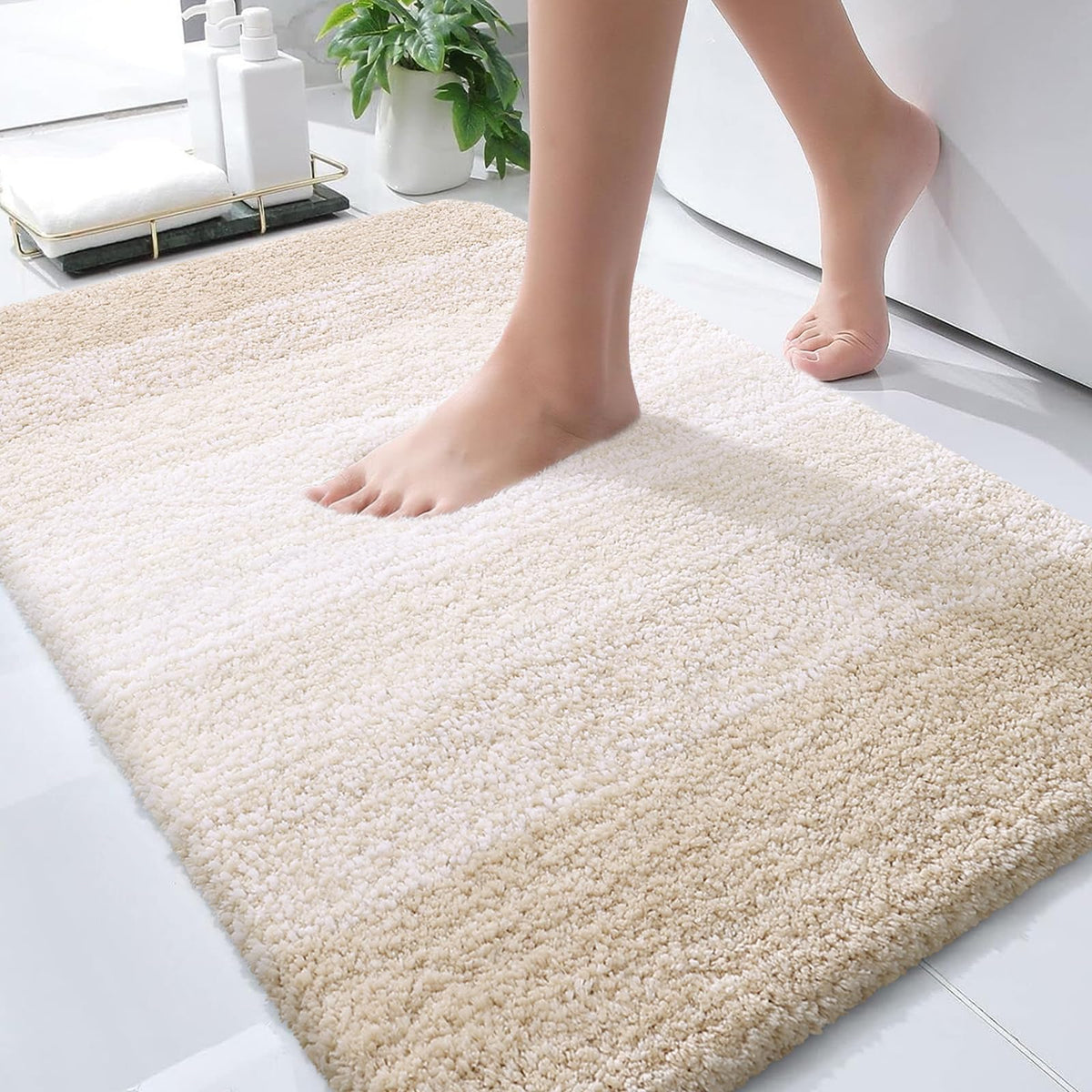 OLANLY Extra-Soft Absorbent Microfiber Bathroom Rug Mat