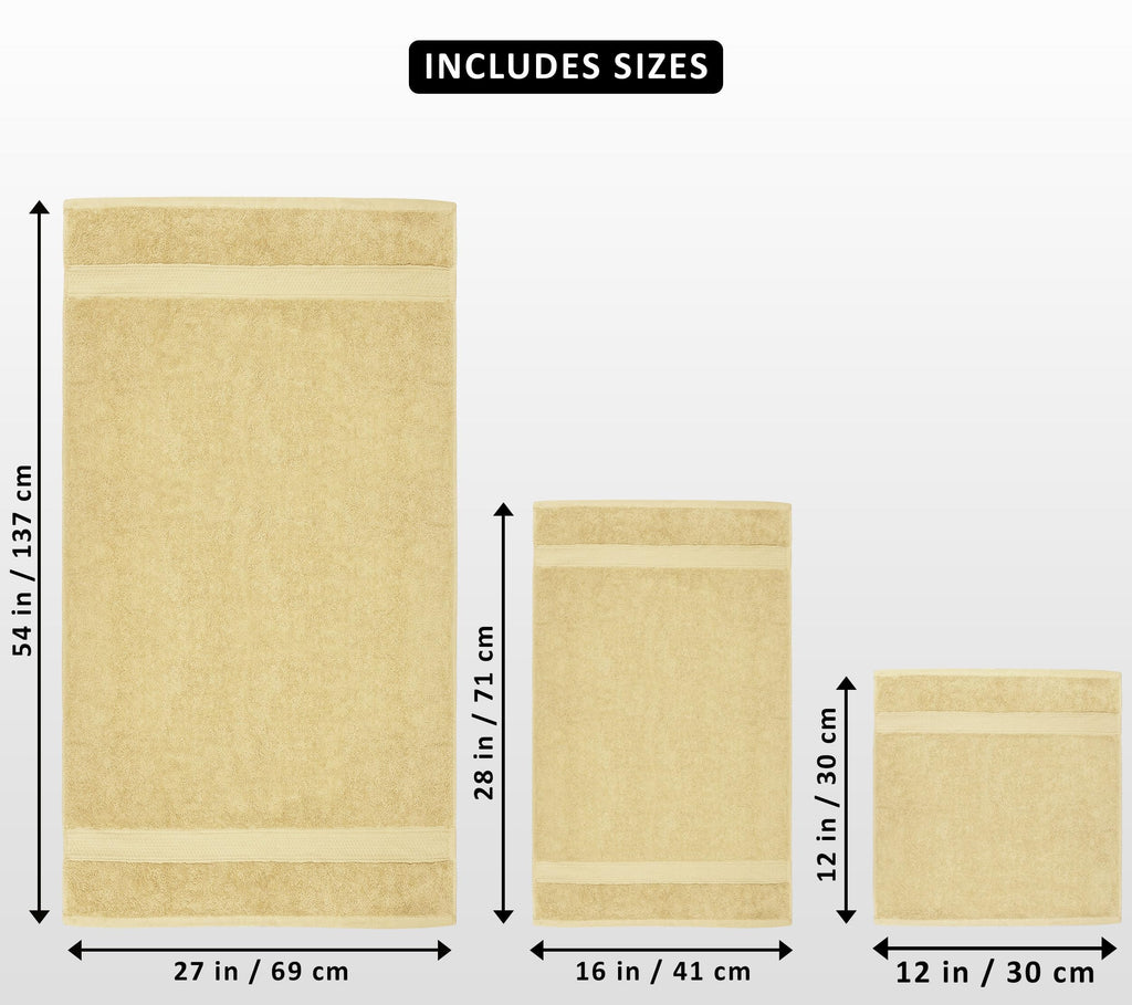 Utopia Towels 8-Piece Premium Towel Set, 2 Bath Towels, 2 Hand Towels, and 4 Wash Cloths, 600 GSM 100% Ring Spun Cotton Highly Absorbent Towels for Bathroom, Gym, Hotel, and Spa
