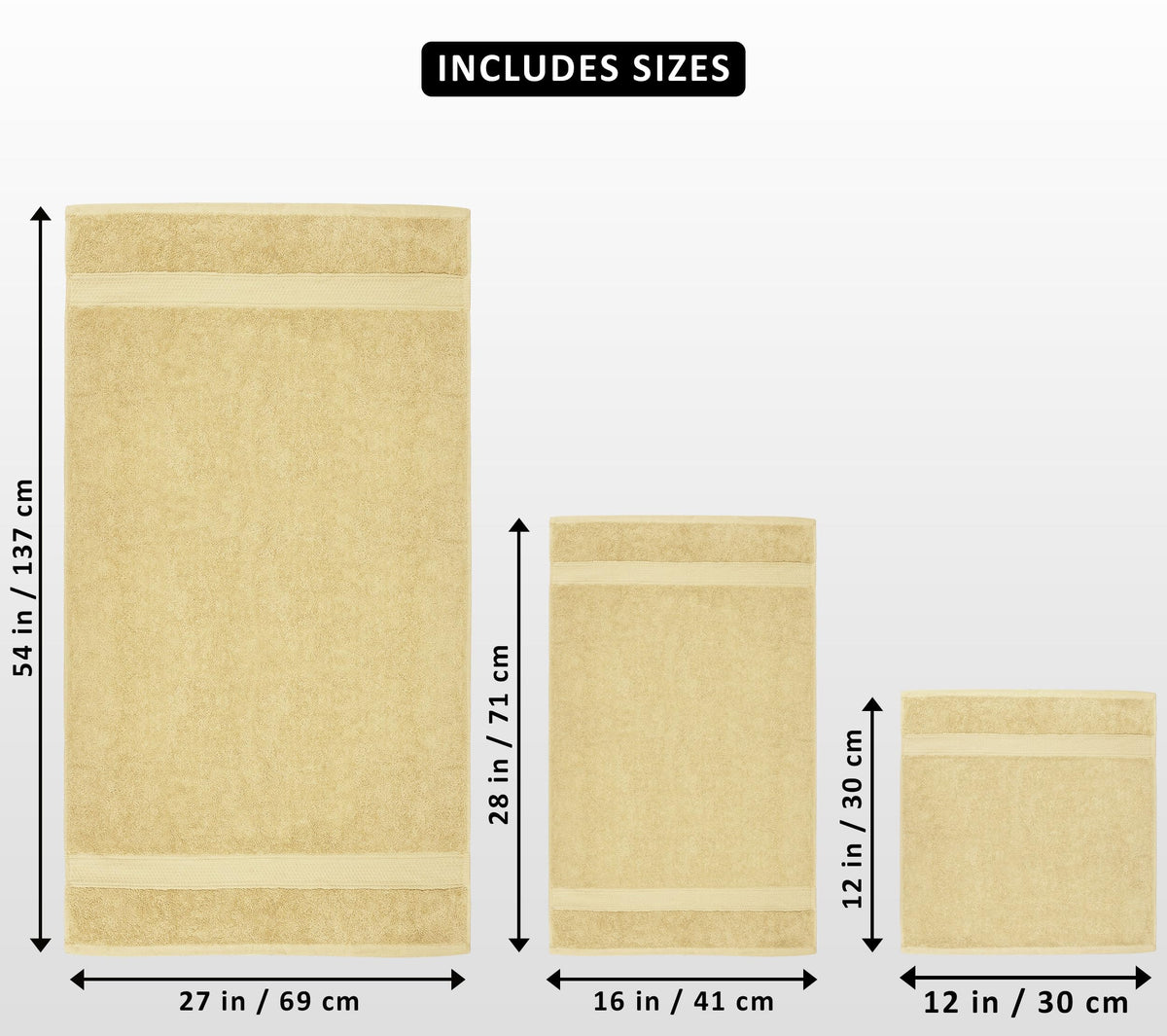 Utopia Towels 8-Piece Premium Towel Set, 2 Bath Towels, 2 Hand Towels, and 4 Wash Cloths, 600 GSM 100% Ring Spun Cotton Highly Absorbent Towels for Bathroom, Gym, Hotel, and Spa