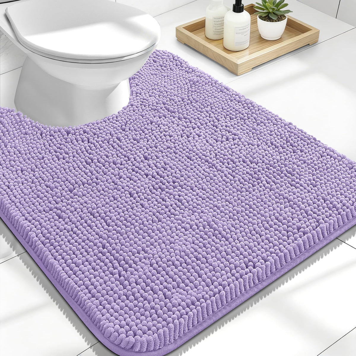 OLANLY Extra-Soft Absorbent Chenille Bathroom Rug Mat