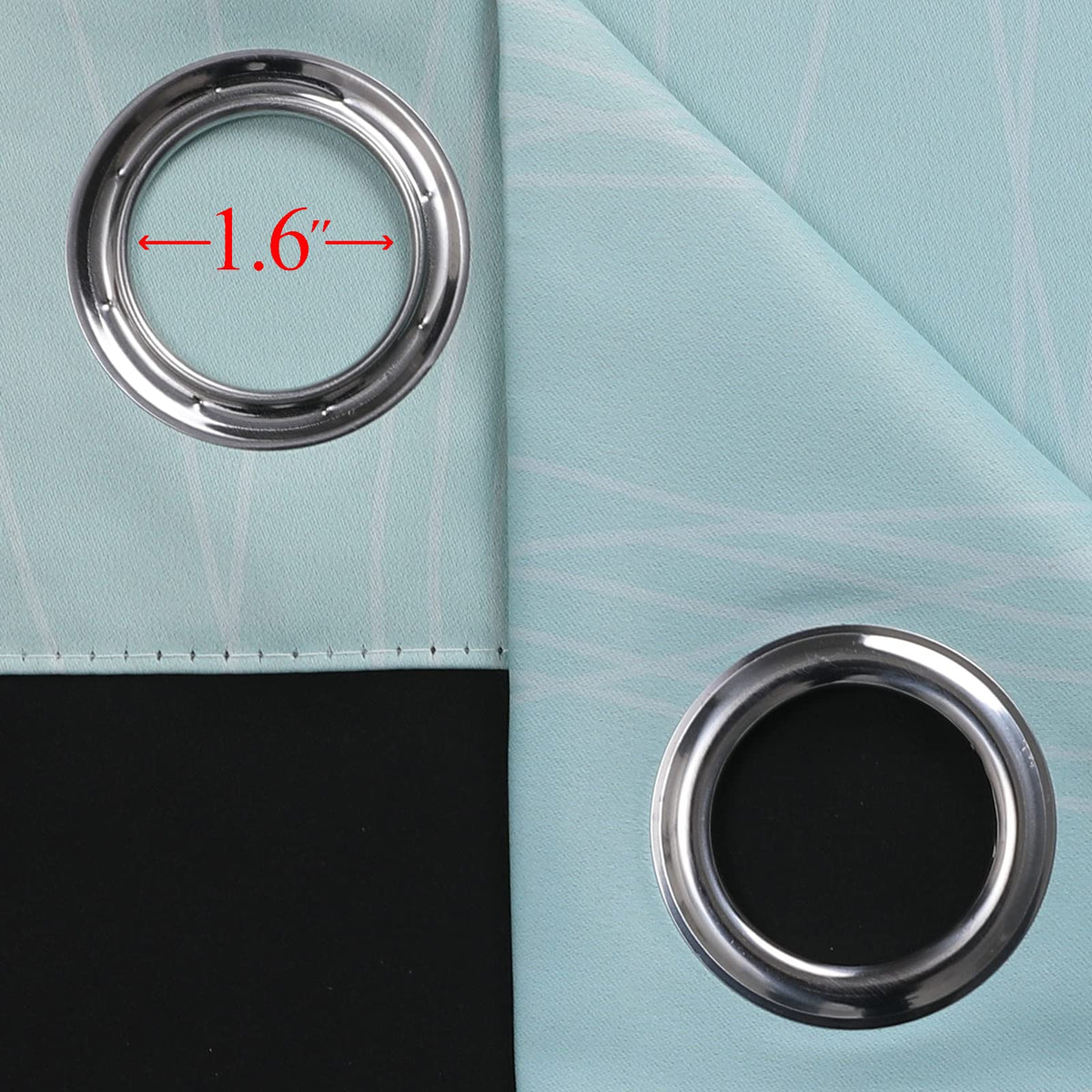 Estelar Textiler Ombre Blackout Curtains for Bedroom 2 Panels Set