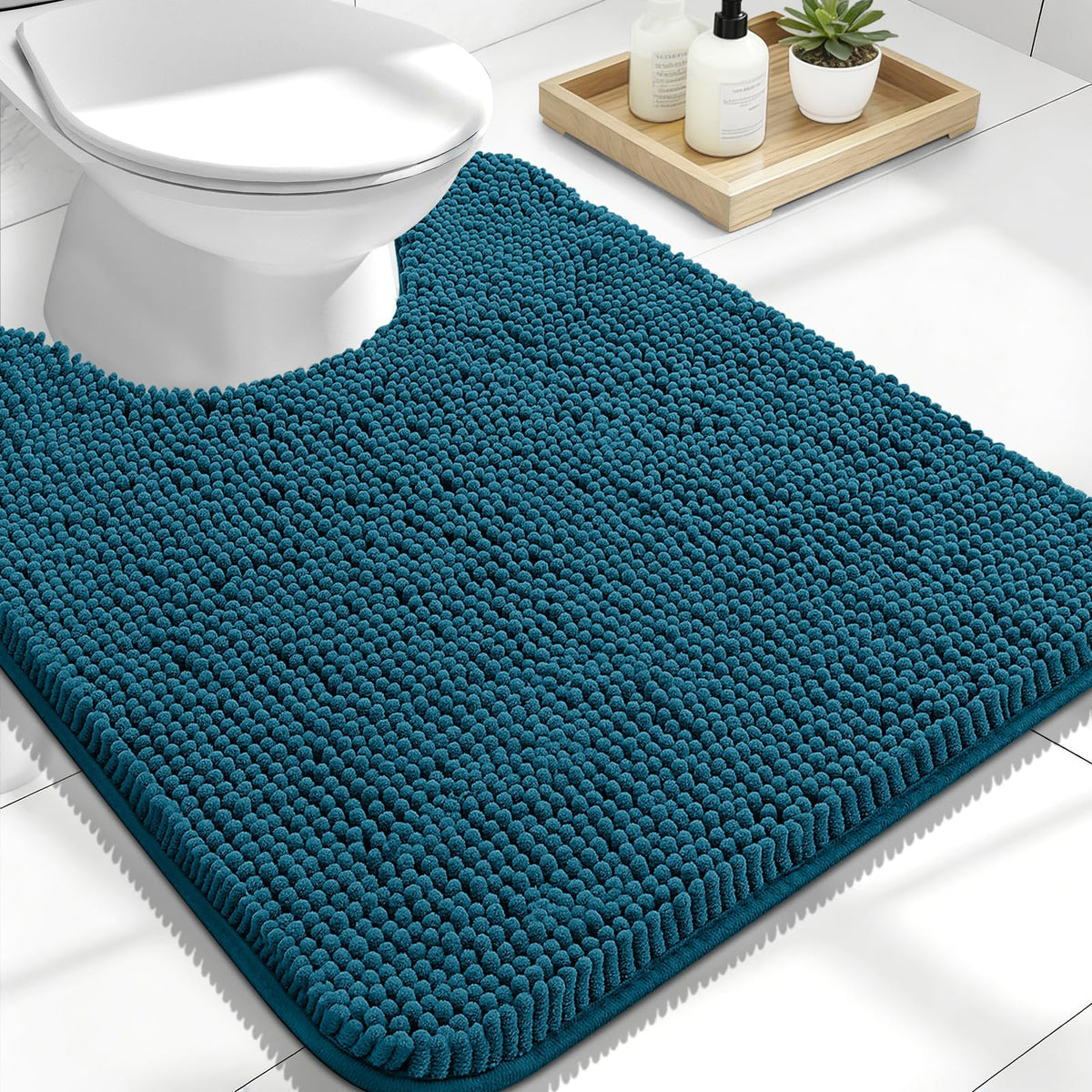 OLANLY Extra-Soft Absorbent Chenille Bathroom Rug Mat