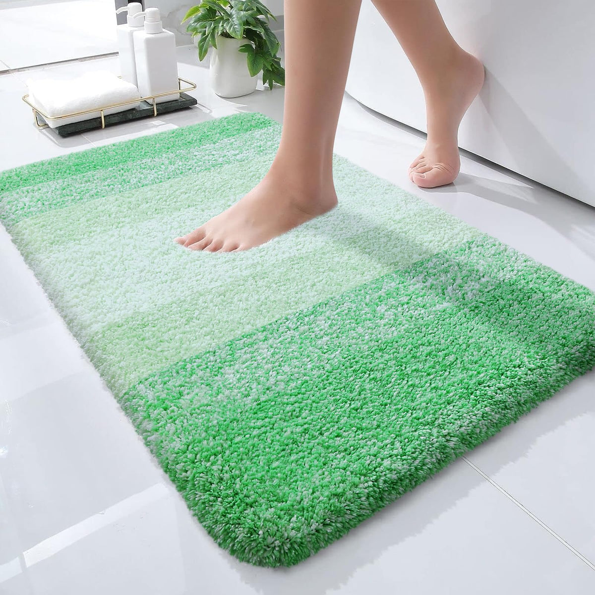 OLANLY Extra-Soft Absorbent Microfiber Bathroom Rug Mat