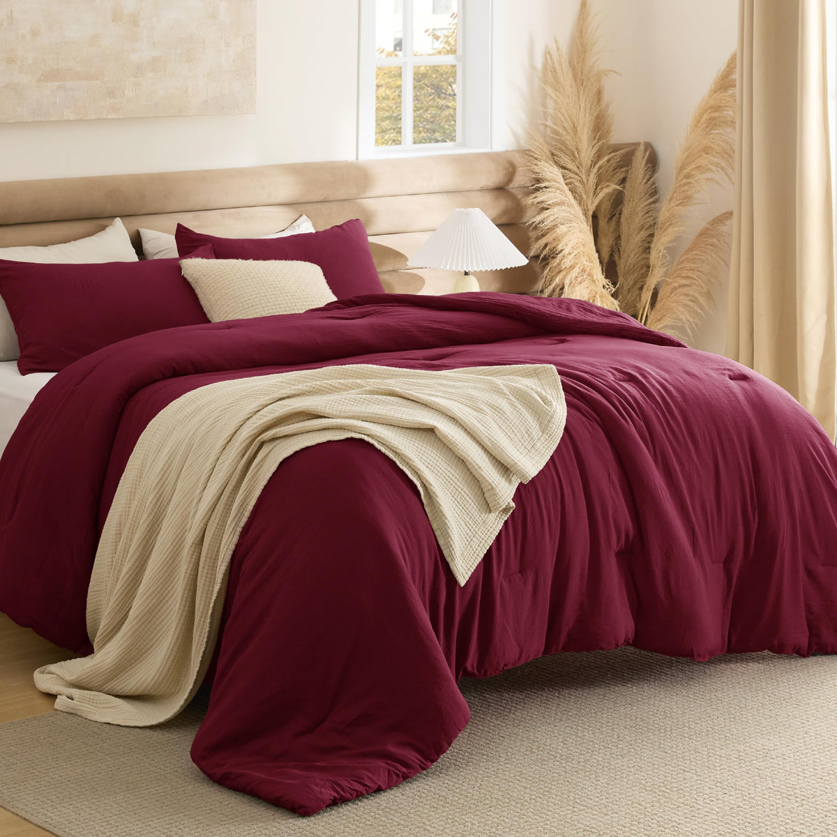 Bedsure Comforter Set Prewashed Soft Bedding Set 3Pcs