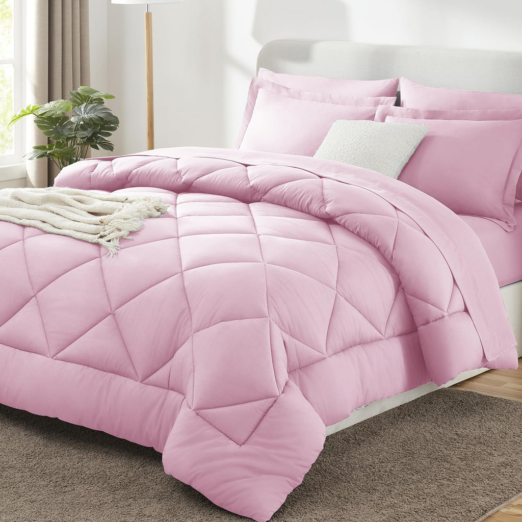 CozyLux Comforter Set, Down Alternative Bedding Set with Sheets, 5/7 Pieces