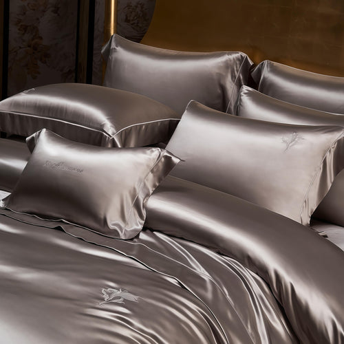 19 Momme Silk 4PCS Bedding Sheet Set, Silk Bed Sheet Set for Home