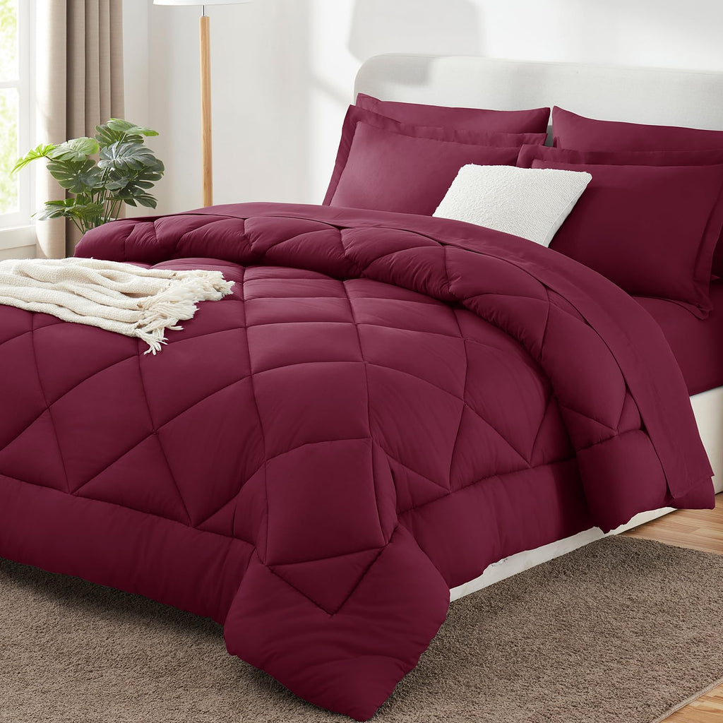 CozyLux Comforter Set, Down Alternative Bedding Set with Sheets, 5/7 Pieces