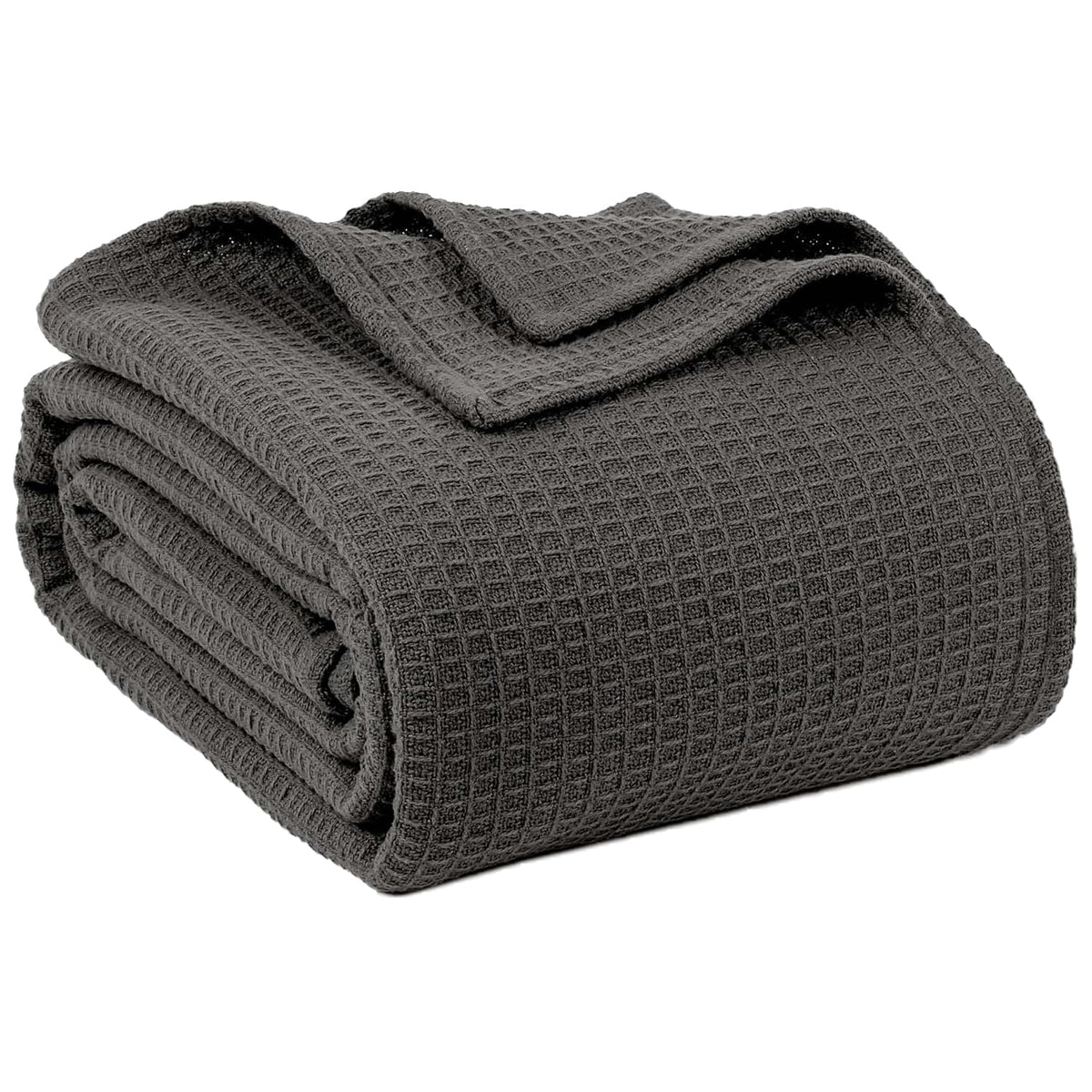 100% Cotton Waffle-Weave Lightweight Summer Bed Blanket