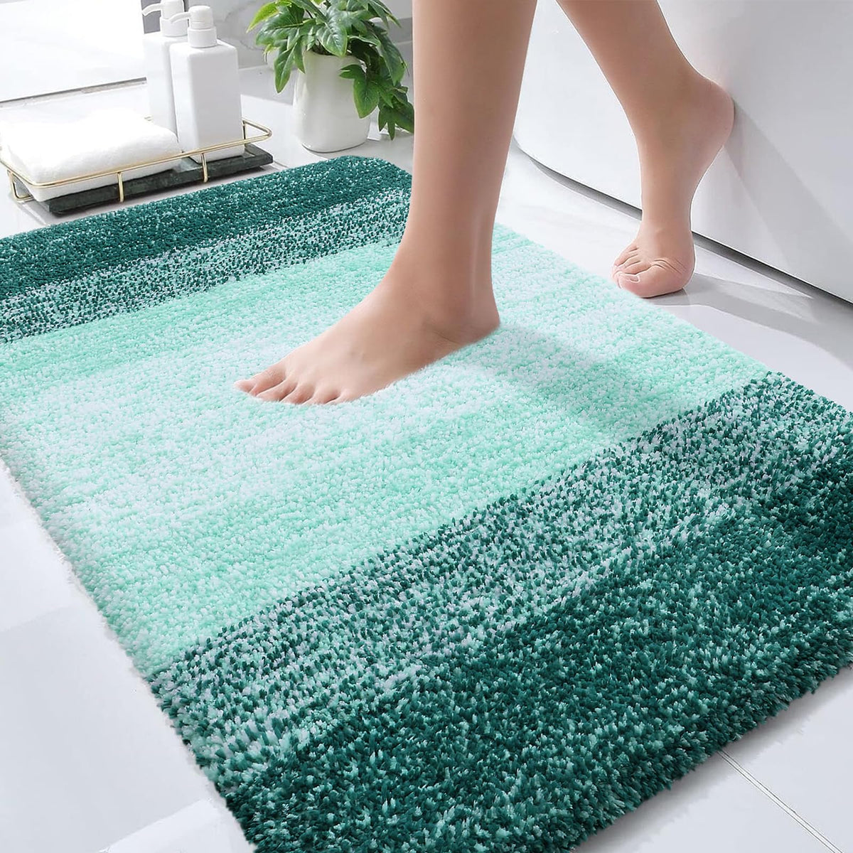 OLANLY Extra-Soft Absorbent Microfiber Bathroom Rug Mat