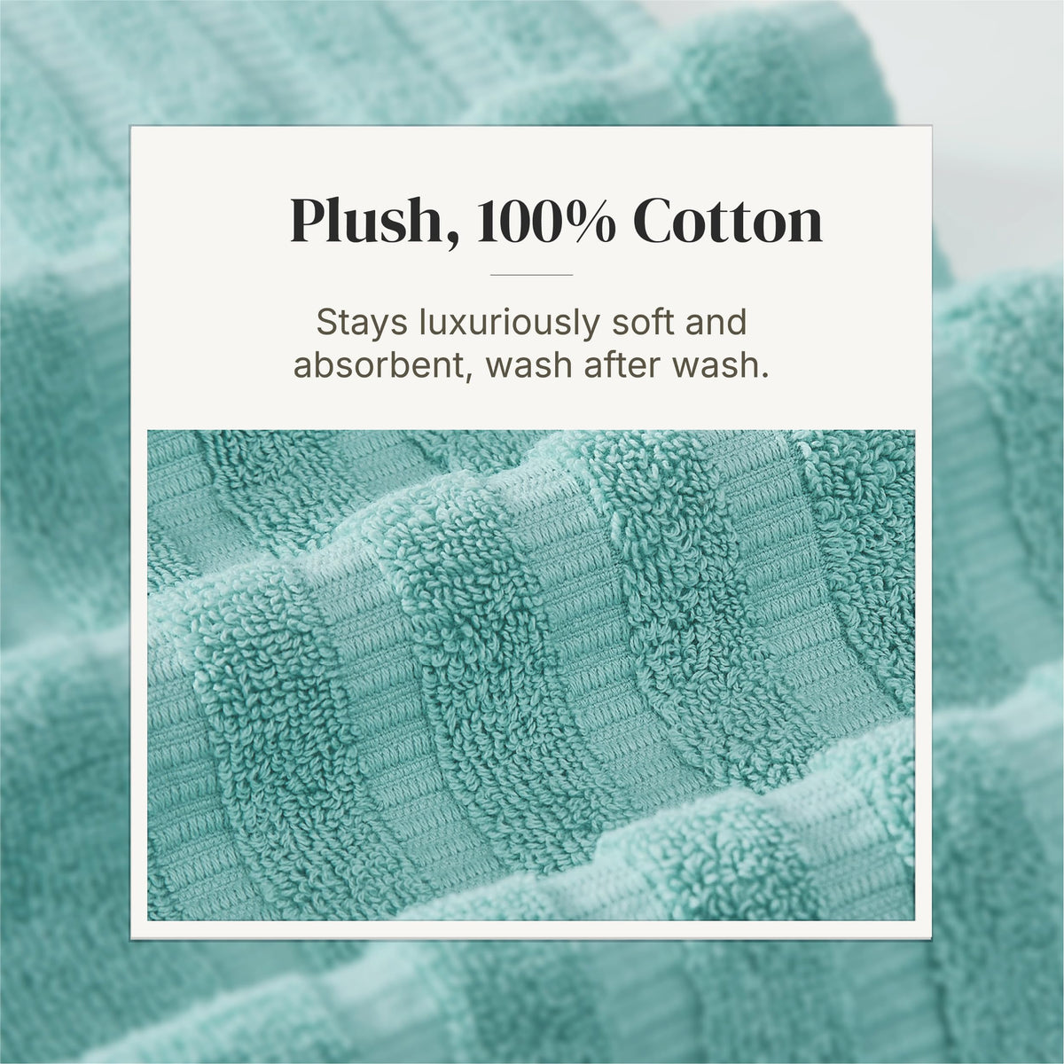 Modern Threads 6 Piece Bath Towel Set – Bathroom Set with 2 Bath Towels, 2 Hand Towels, and 2 Wash Cloths – 100% Cotton, Super Absorbent & Extra Soft – Reversible Pattern