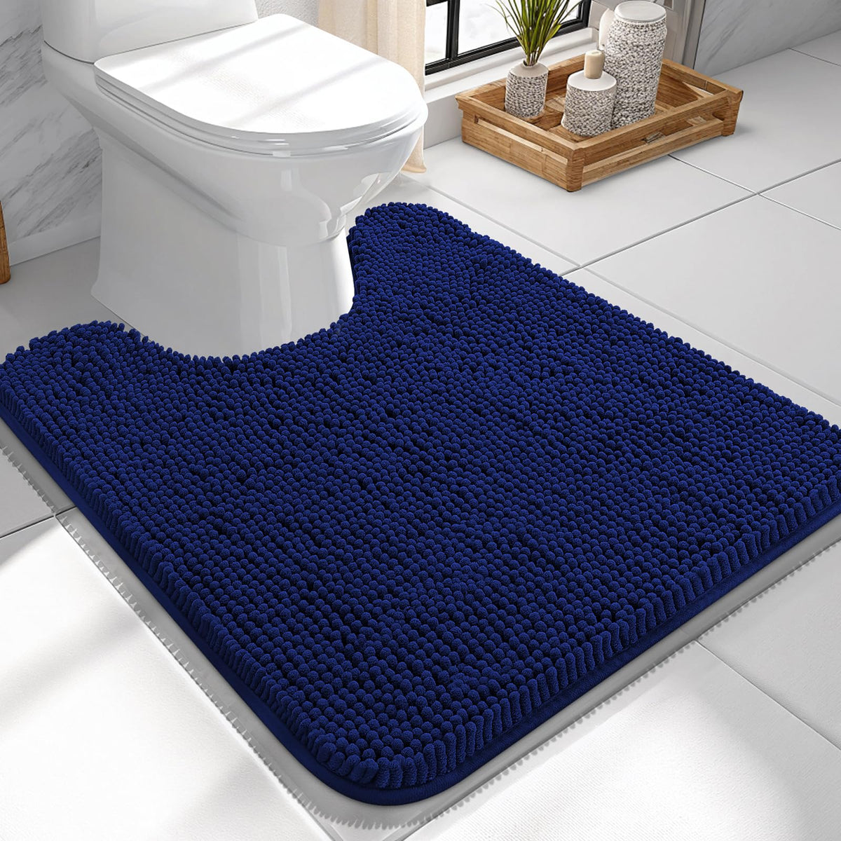 OLANLY Extra-Soft Absorbent Chenille Bathroom Rug Mat