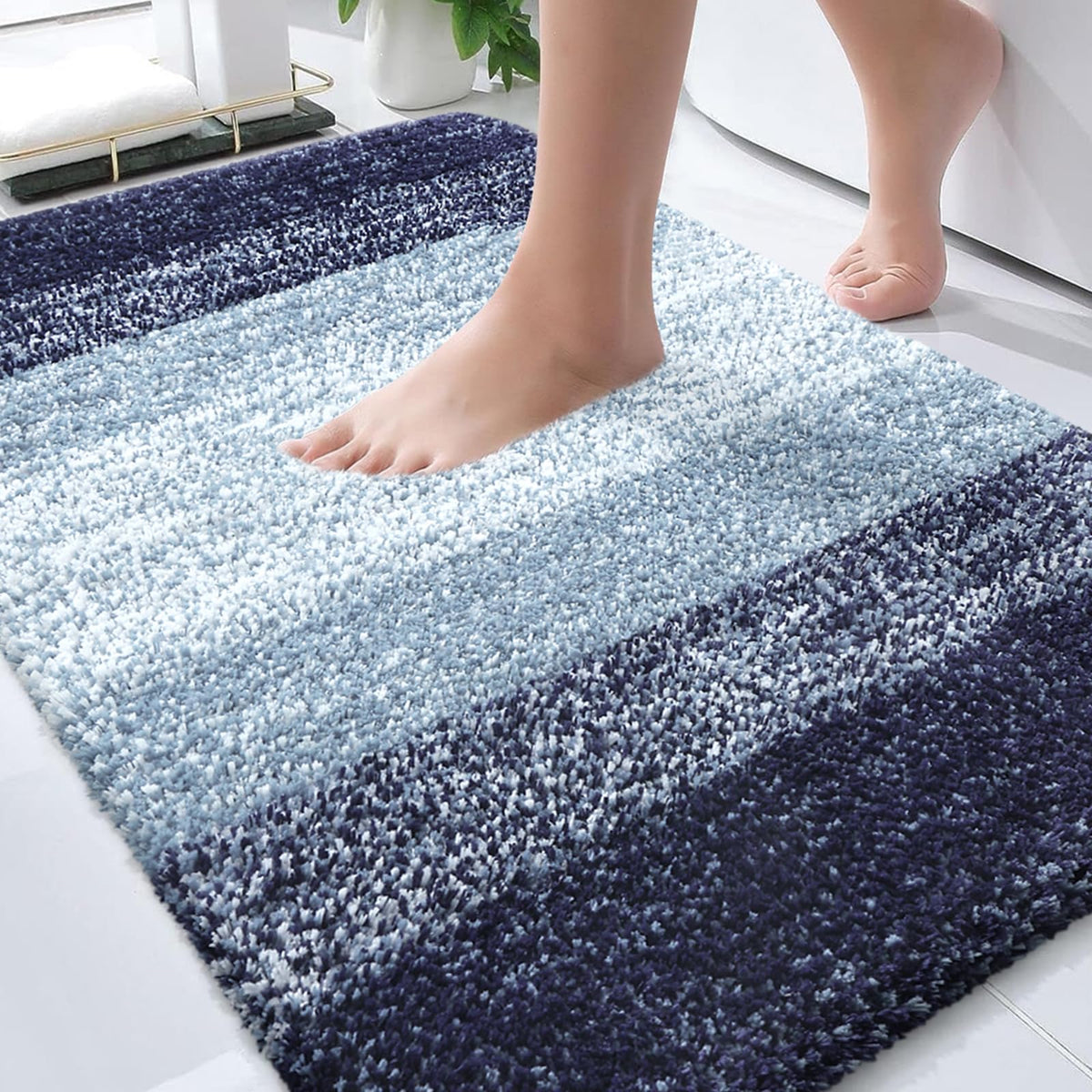 OLANLY Extra-Soft Absorbent Microfiber Bathroom Rug Mat