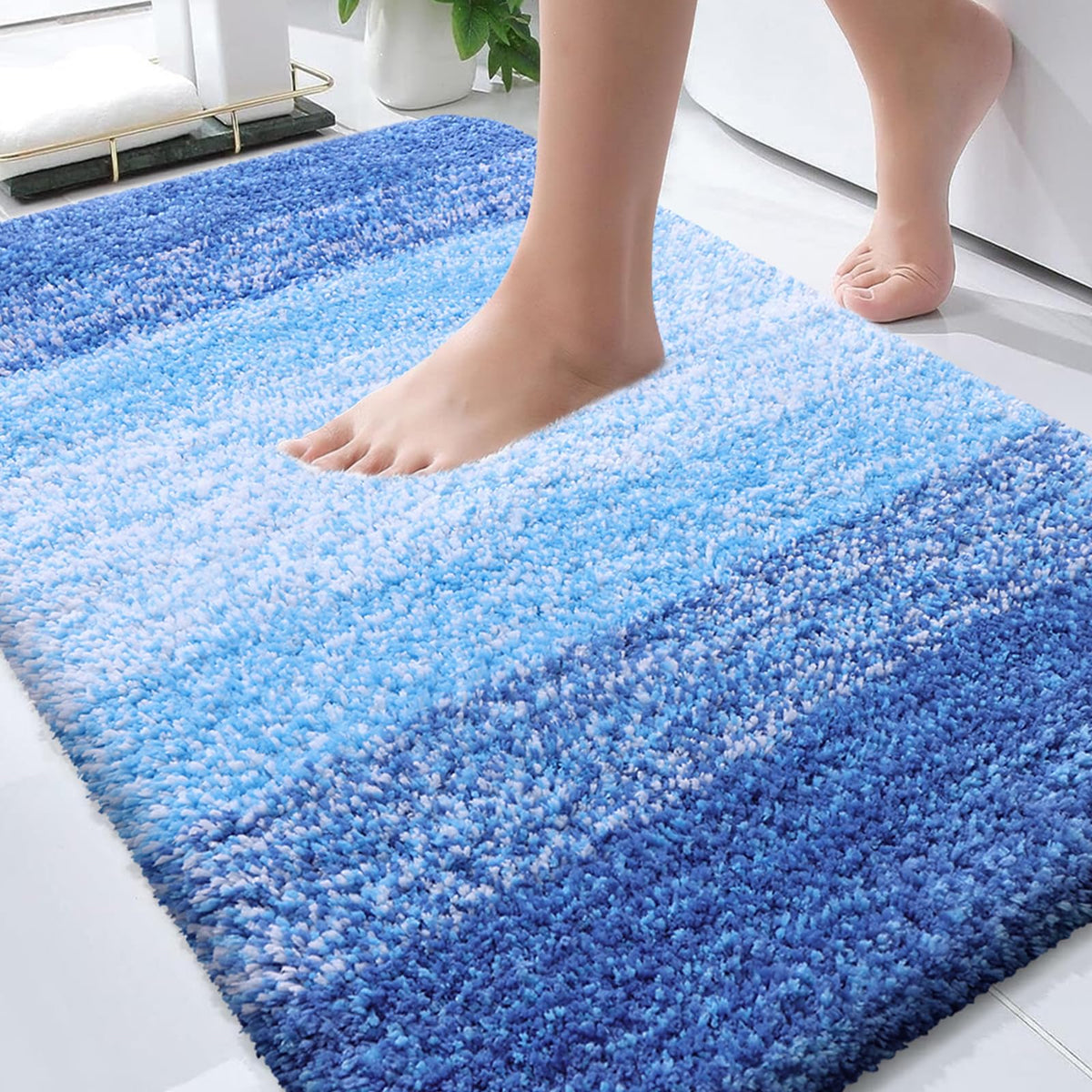 OLANLY Extra-Soft Absorbent Microfiber Bathroom Rug Mat