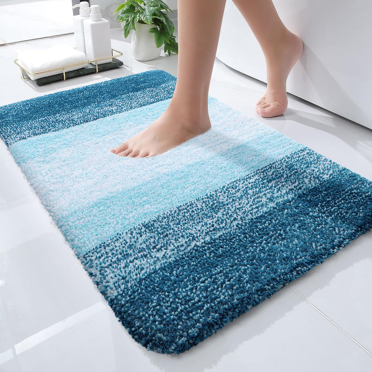 OLANLY Extra-Soft Absorbent Microfiber Bathroom Rug Mat