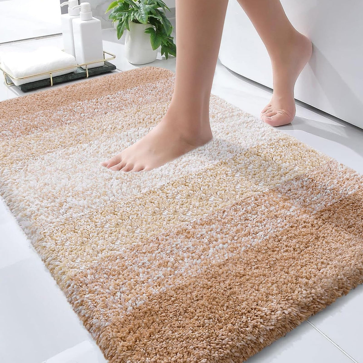 OLANLY Extra-Soft Absorbent Microfiber Bathroom Rug Mat