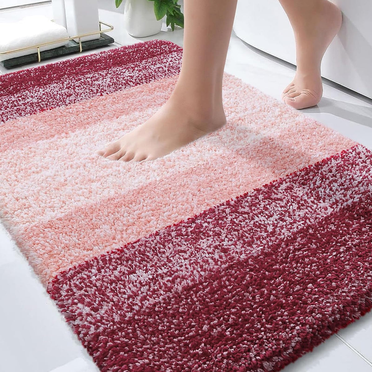 OLANLY Extra-Soft Absorbent Microfiber Bathroom Rug Mat