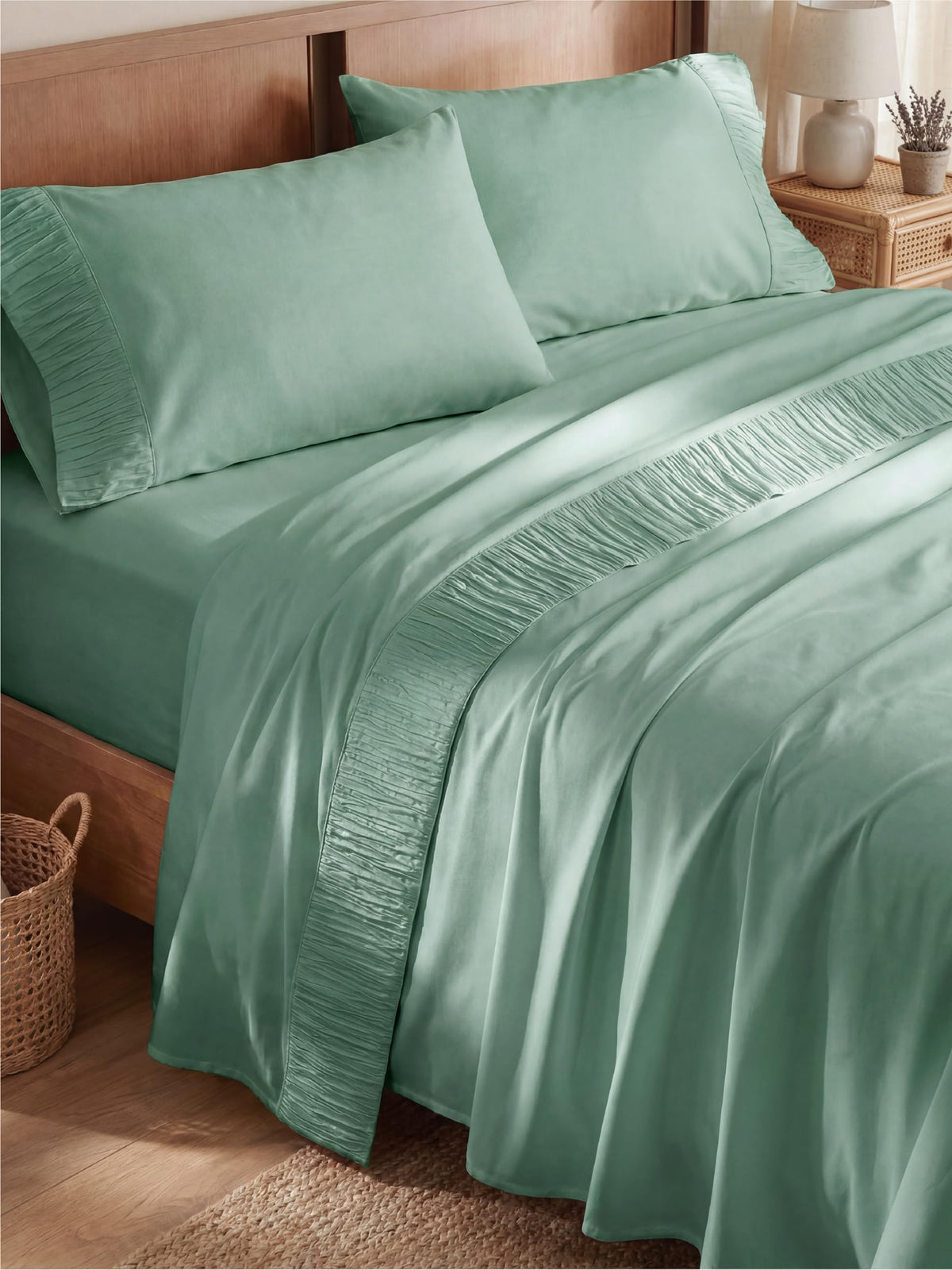 Bedsure Sheet Set - Soft Sheets - Breathable & Cooling - Hotel Luxury - Easy Care Polyester Microfiber Bedding
