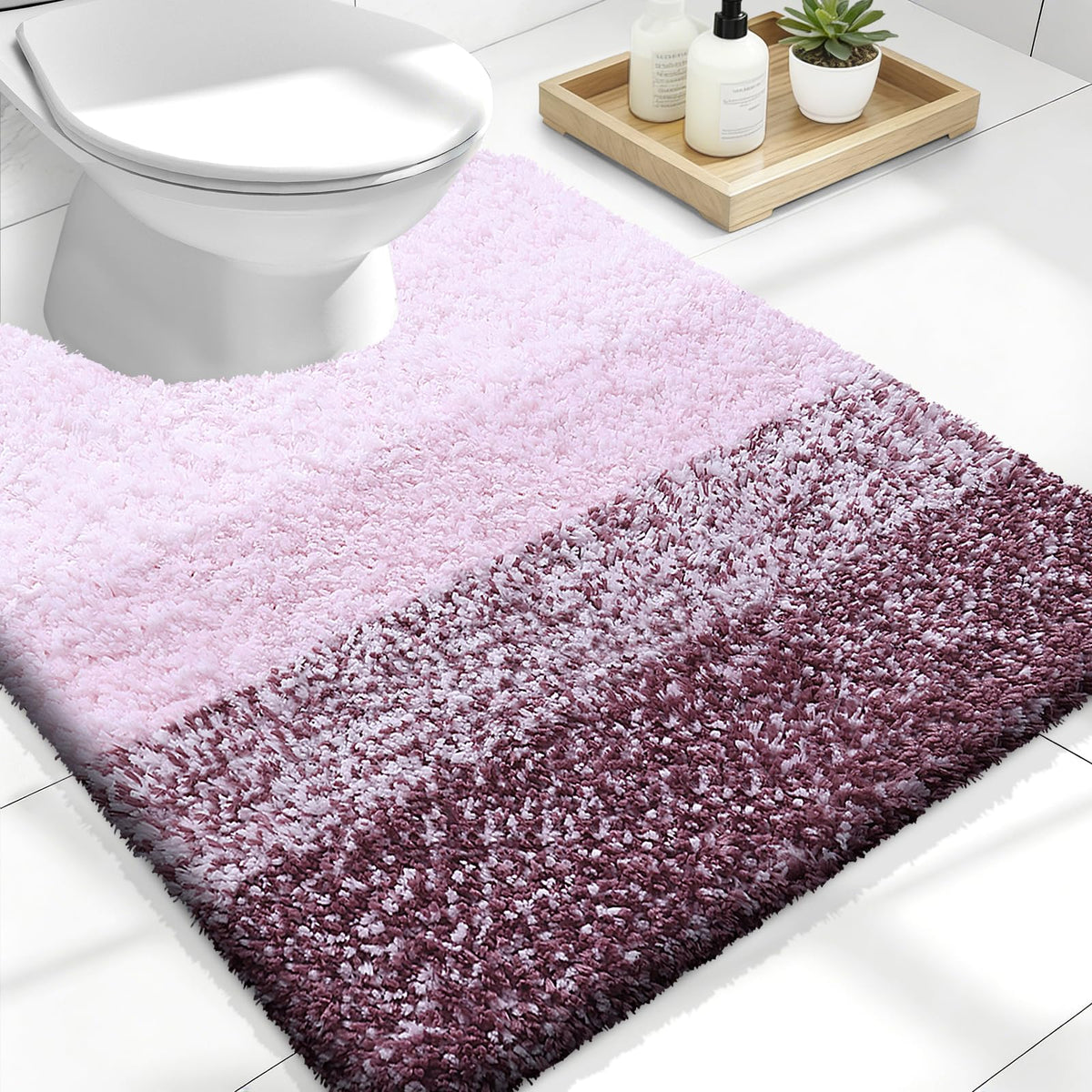 OLANLY Extra-Soft Absorbent Microfiber Bathroom Rug Mat