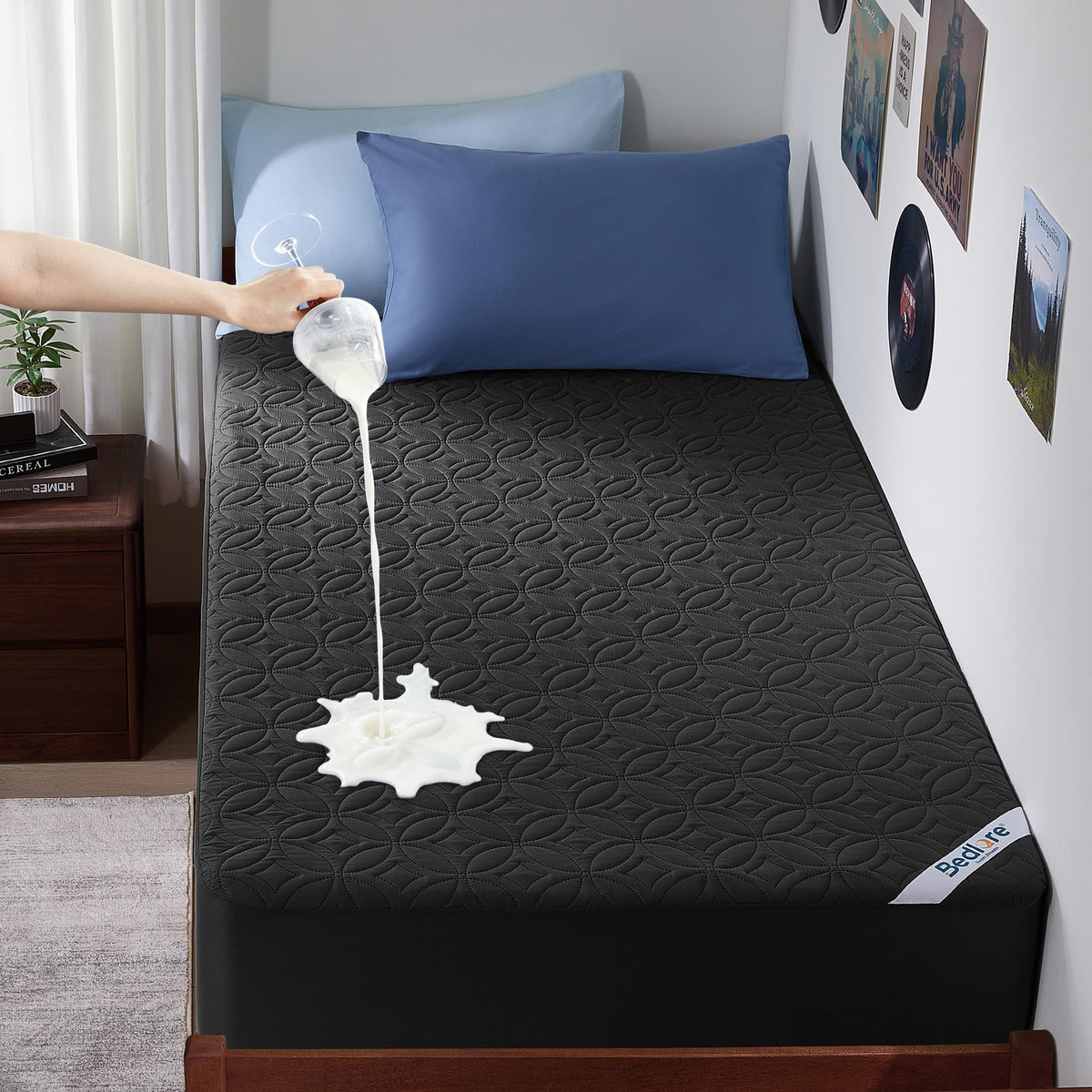 BEDLORE Waterproof Breathable Mattress Protector Cover