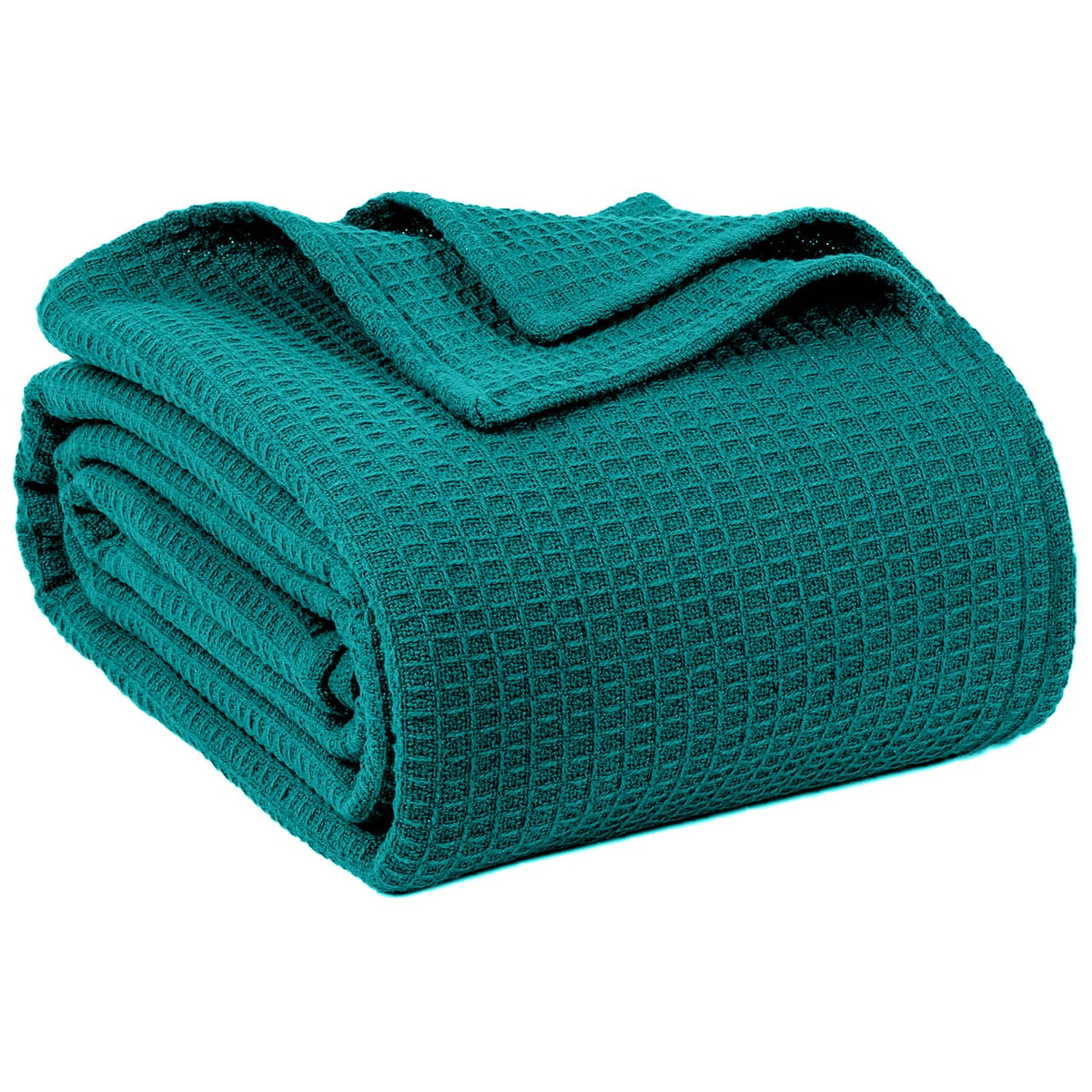 100% Cotton Waffle-Weave Lightweight Summer Bed Blanket