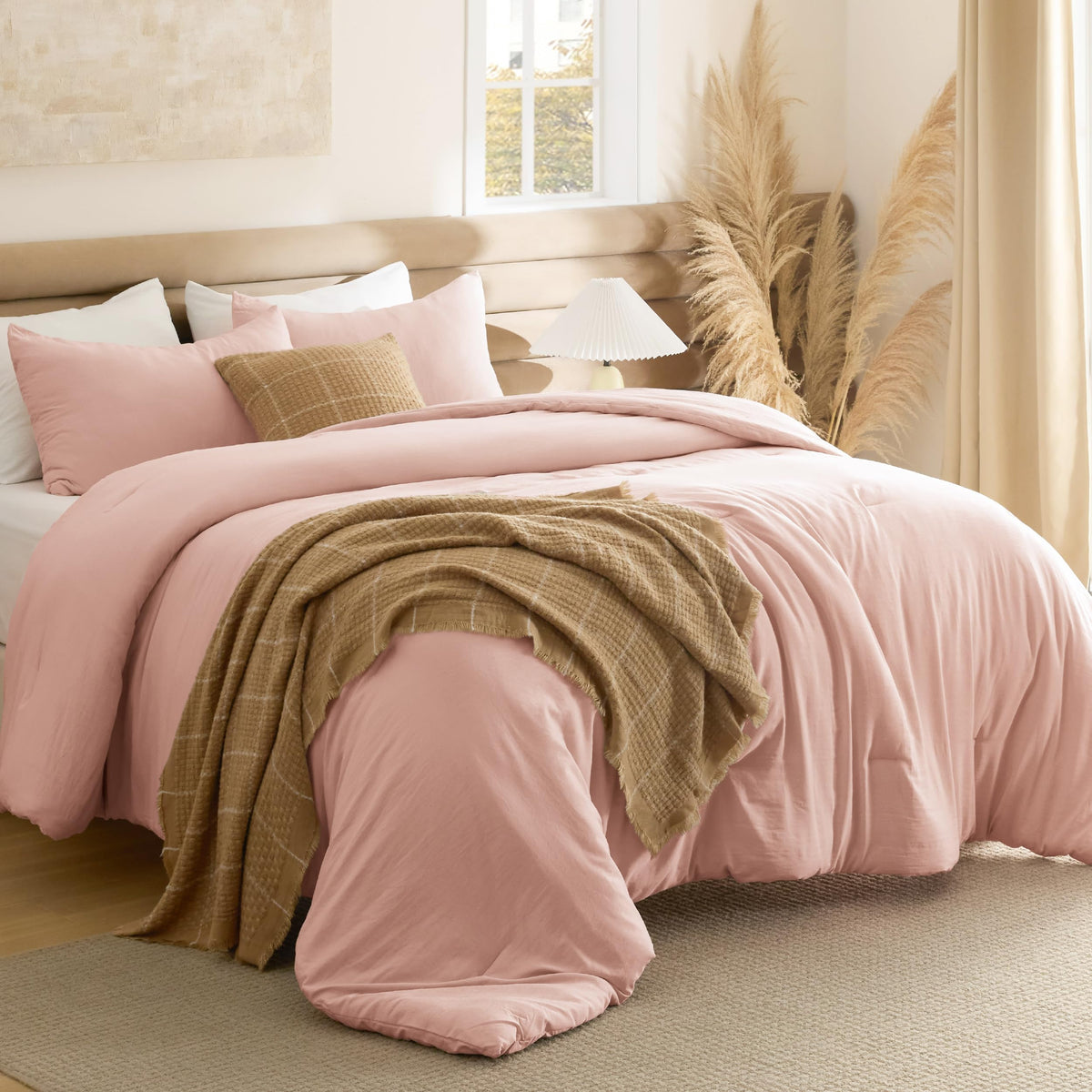 Bedsure Comforter Set Prewashed Soft Bedding Set 3Pcs