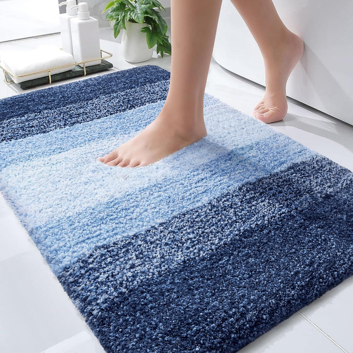 OLANLY Extra-Soft Absorbent Microfiber Bathroom Rug Mat