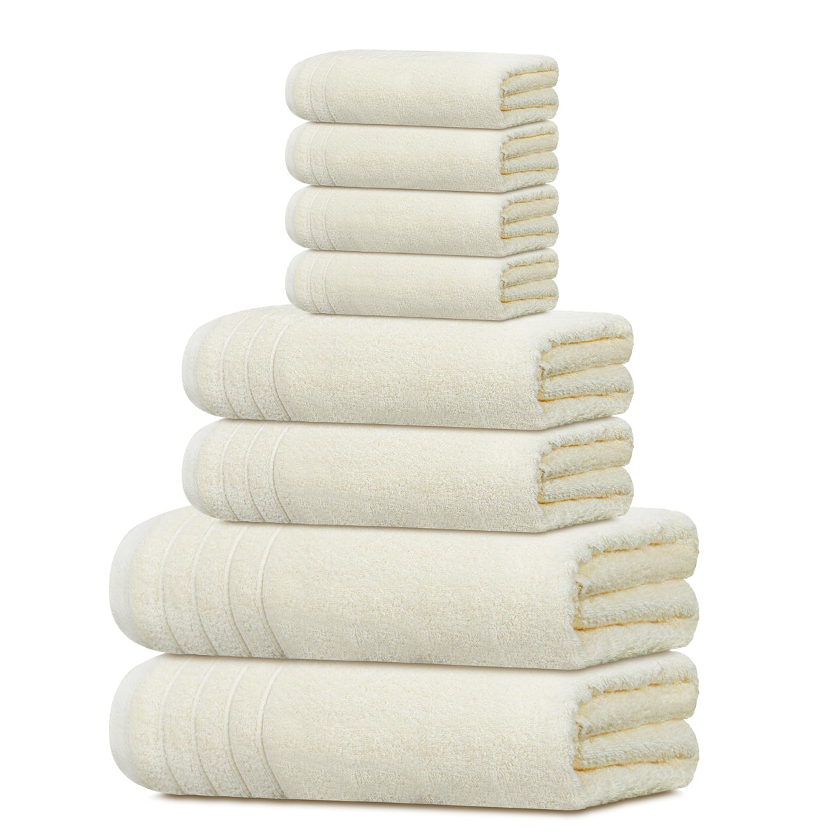 Tens Towels 8-Piece Lightweight Cotton Bathroom Towel Set